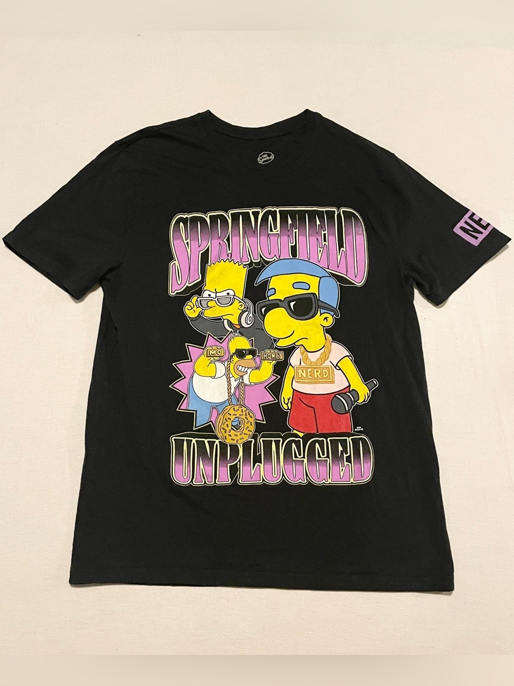 Neff x The Simpsons Springfield Unplugged Bart & Milhouse Graphic Tee Medium
